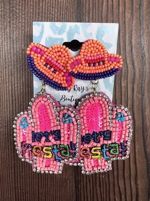 Let's Fiesta Seed Bead Earrings