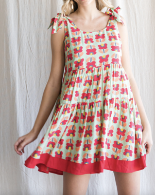 Letha Flower Print Dress