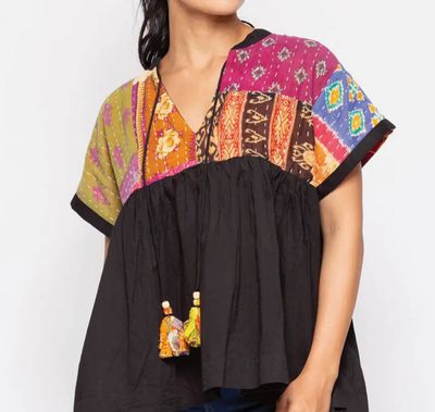 Cotton Kantha Tunic Top