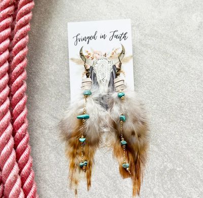Mini Boho Feather Earrings