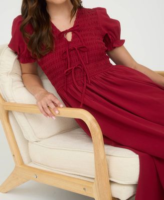 Crimson Crush Midi Dress