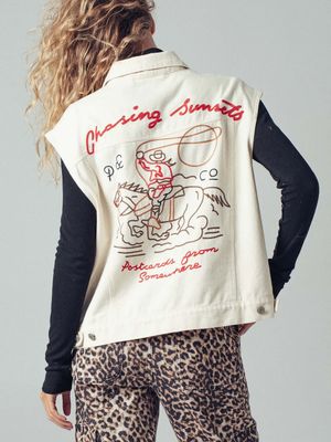 Chasing Sunsets Embroidered Vest