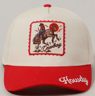 Howdy Cowboy Horse Embroidery Cap