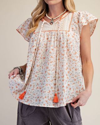 Tangerine Meadow Top