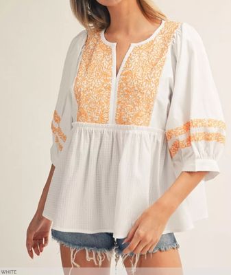Sunflare Folk Top