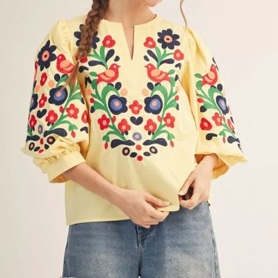 Golden Folkway Top