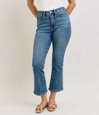 Esmeralda HW Tummy Control Kick Flare by Judy Blue