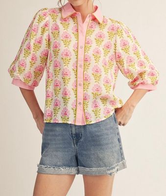 Pink Petal Postcard Top