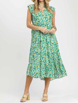 Palm Breeze Tiered Dress