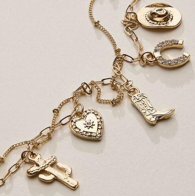Western Style Cowboy Charm Bracelet