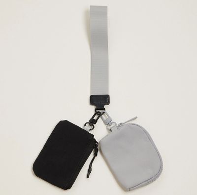 Dual Pouch Wristlet Wallet Keychain