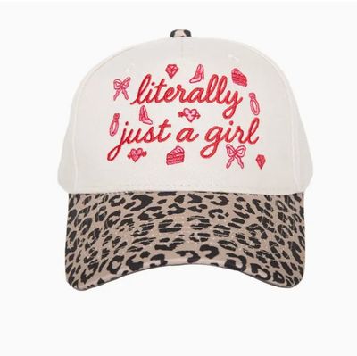 Literally Just A Girl Snapback Leopard