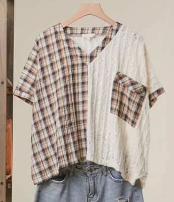 Plaid Darling Top