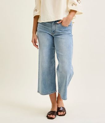 Lena MR Wide Cropped Jeans by Judy Blue
