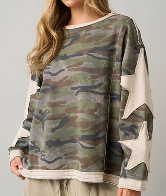 Camo Star Patch Top