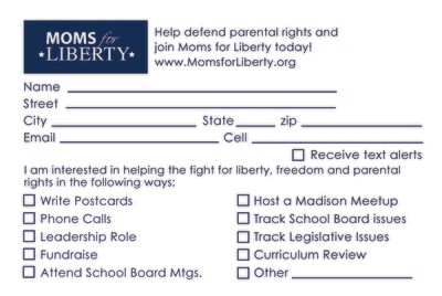4x6 Moms for Liberty Join Cards