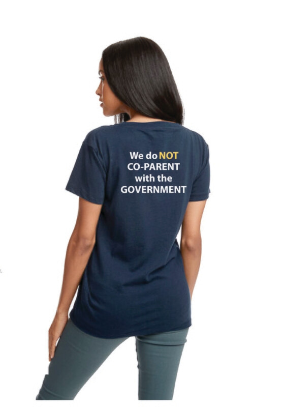 We do NOT Co-Parent with the Government V-Neck Ladies Tee