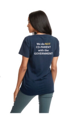 We do NOT Co-Parent with the Government V-Neck Ladies Tee