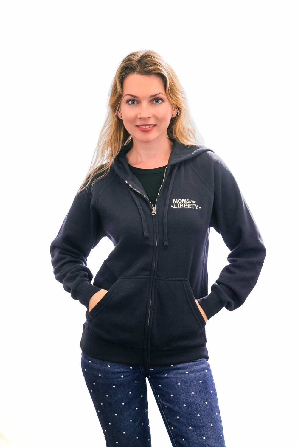 Moms for Liberty Embroidered Zip Up Hoodie