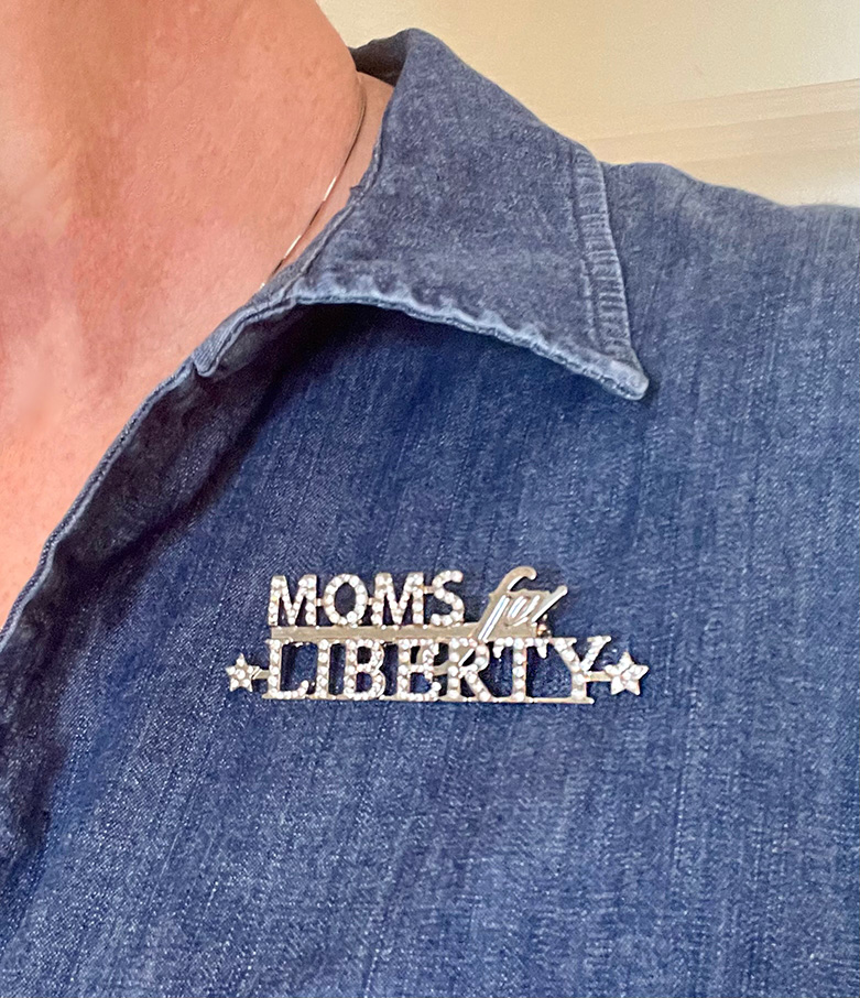 Moms for Liberty Rhinestone Pin