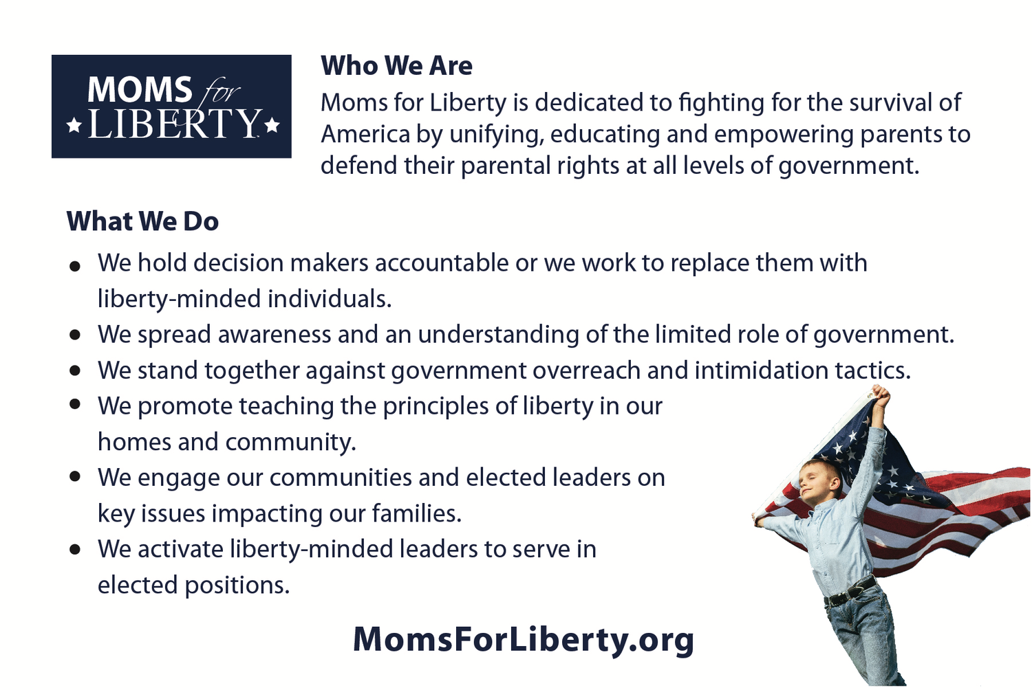 Moms for Liberty Join Cards