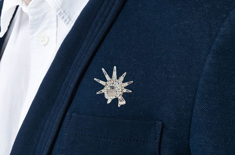 Lady Liberty Rhinestone Pin