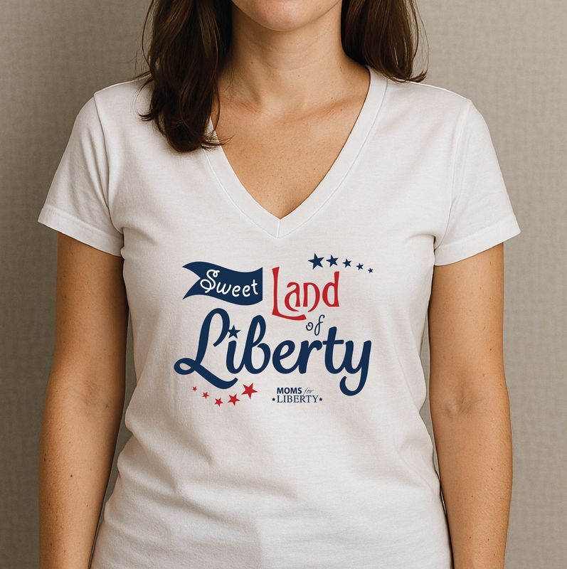 "Sweet Land of Liberty" Womens V-Neck