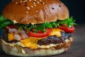 Buffalo Burger with fries