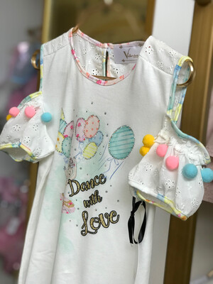 Suéter con Pompones Tallas 2 a 7 años