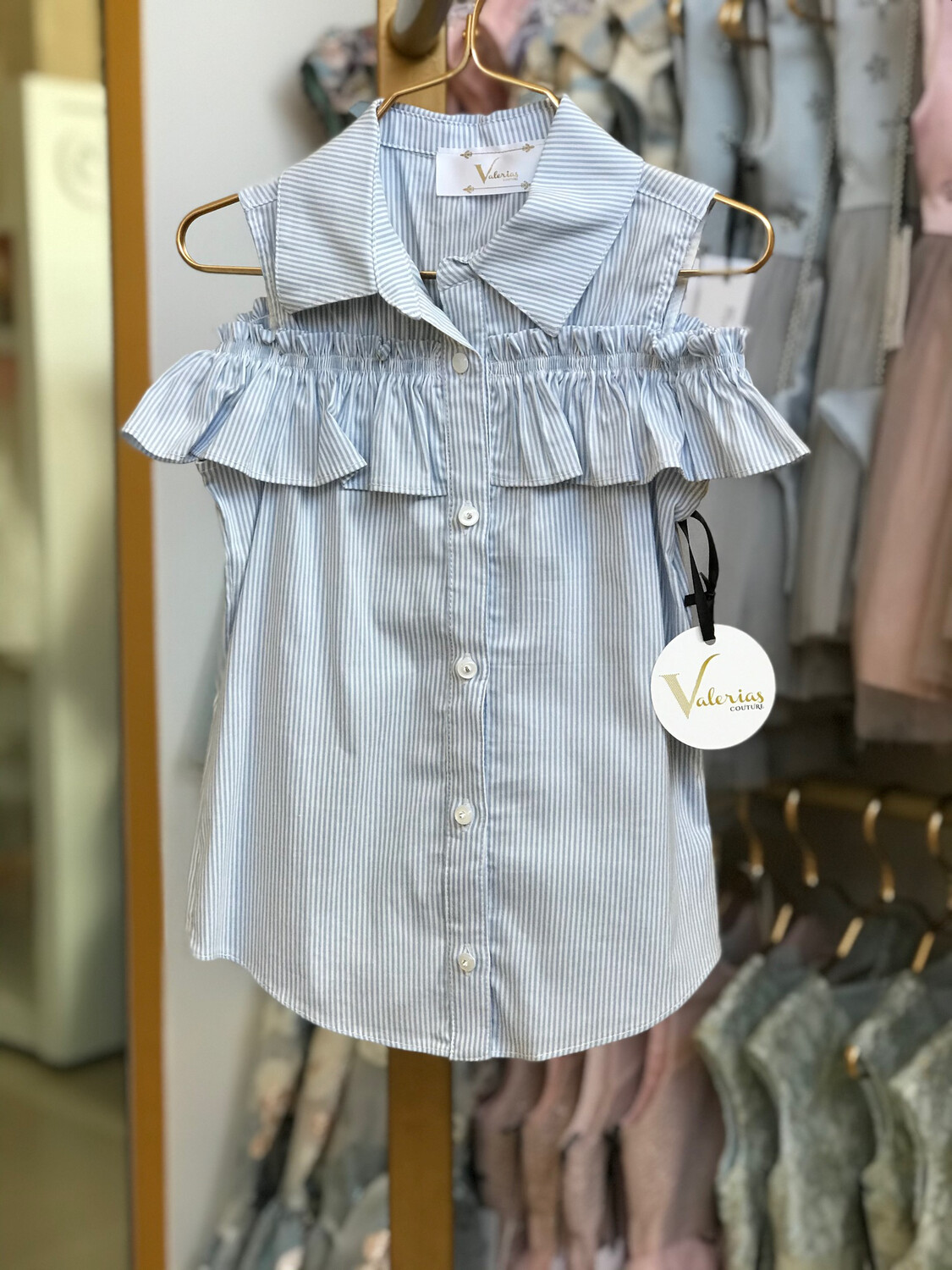 Camisa con Vuelos Tallas 5 a 6 años