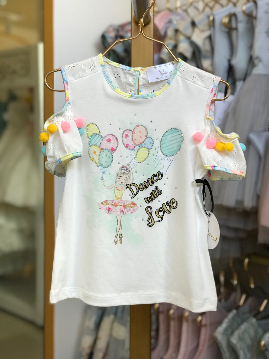 Suéter con Pompones Tallas 2 a 7 años