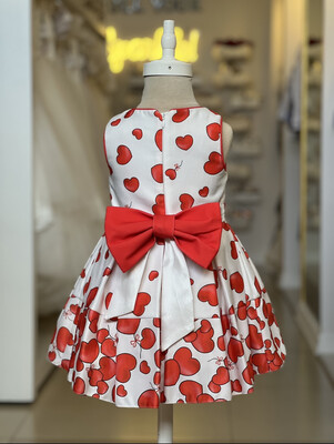 Vestido con Corazones Tallas 2 a 6 años
