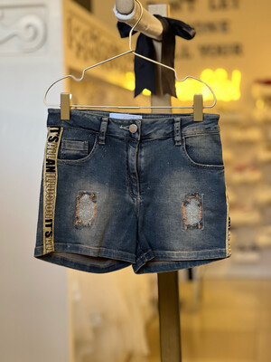 Short Jeans con Brillo Tallas 9 a 12 años