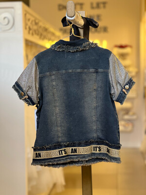 Chaqueta Jeans con Brillo Tallas 10 a 12 años