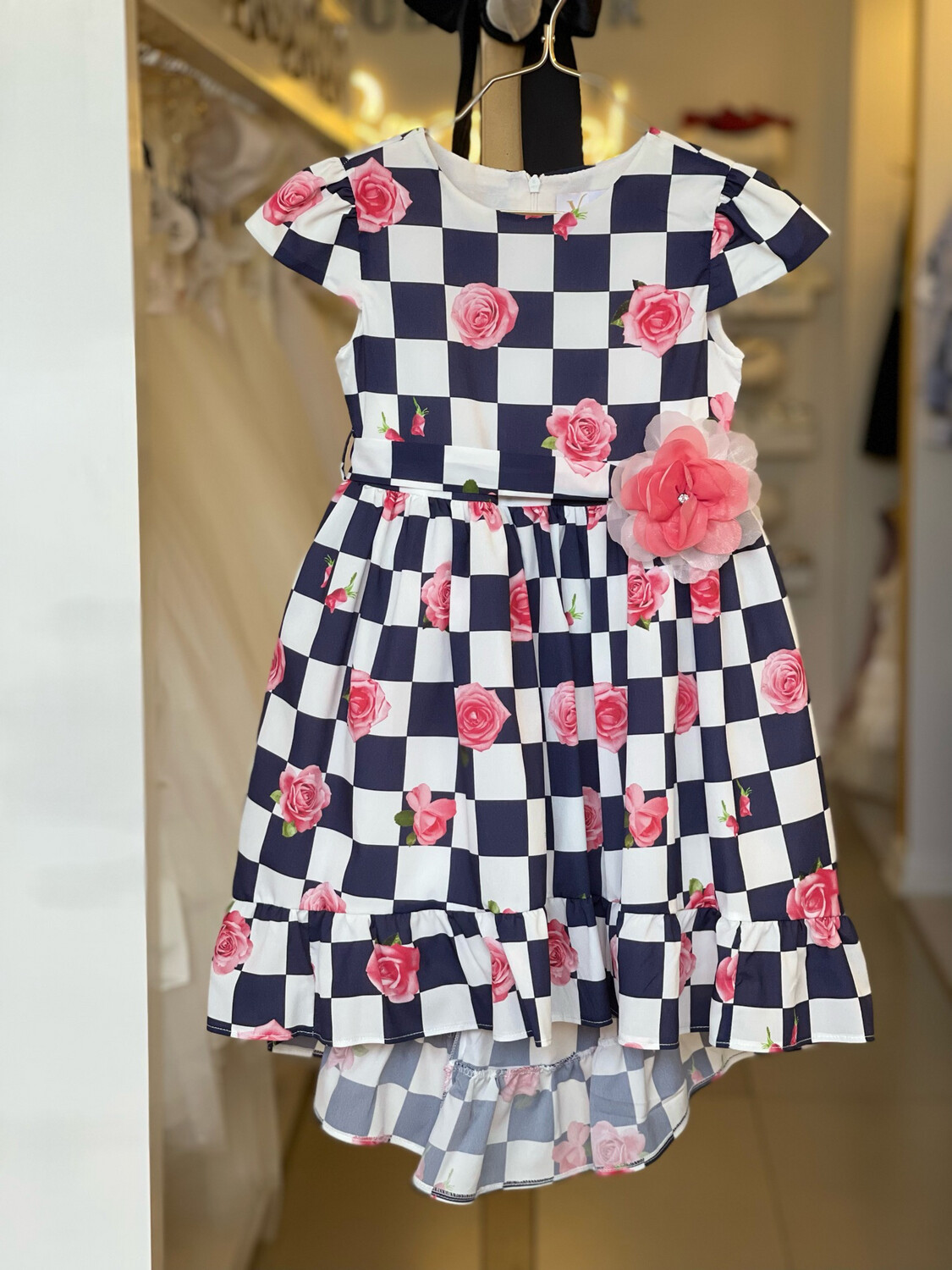 Vestido Ajedrez Tallas 6 a 10 años