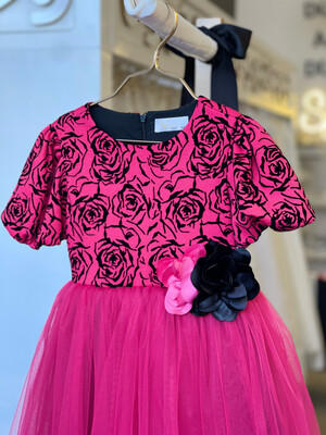 Vestido Rosas Tallas 6 a 10 años