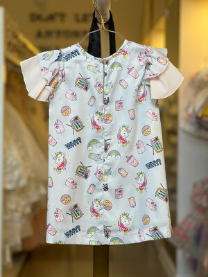 Vestido Unicornio Tallas 2 a 5 años