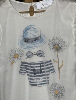 Suéter con Girasoles Talla 6 años