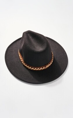 Braided Panama Hat, Black