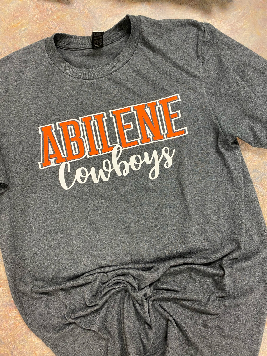 Abilene Cowboys Dark Grey Tshirt (V)