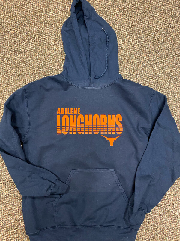 Abilene Longhorns NAVY Hoodie - Longhorns Lines (SPT/V)
