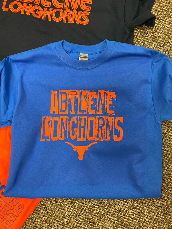 Longhorns Block Distressed Royal Blue (SPT)