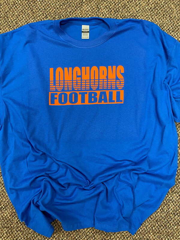 Longhorns Football NAVY OR ROYAL BLUE - Tshirt, LS, Crew, Hoodie