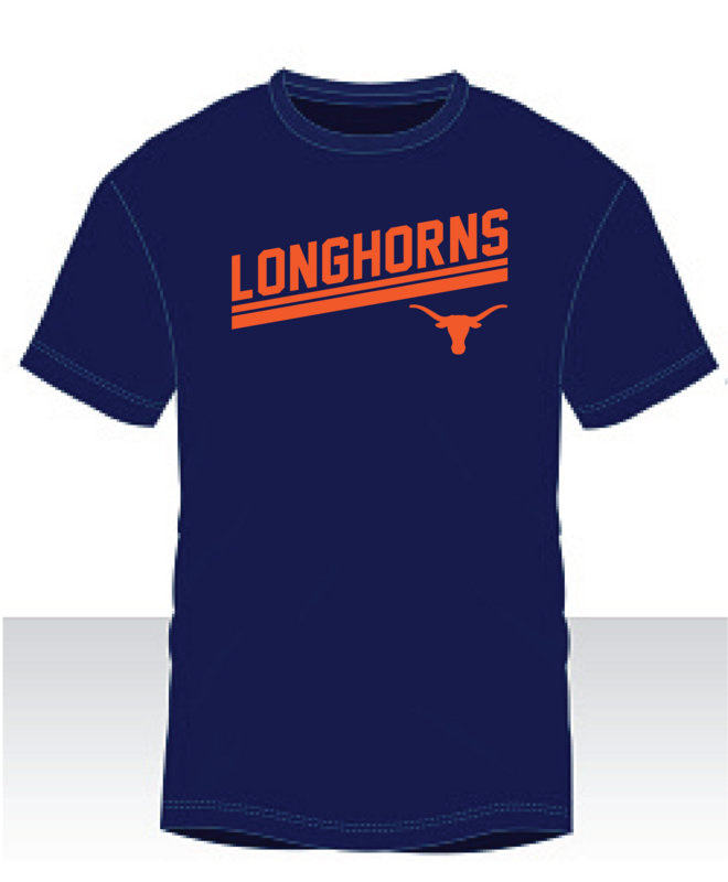Slanted Longhorns - Navy