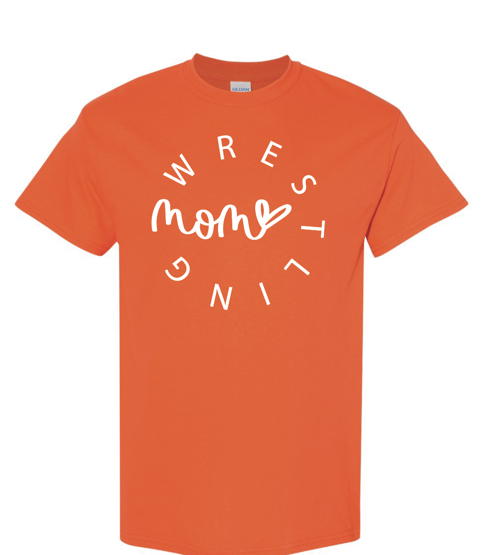 Wrestling Mom Circle Tshirt