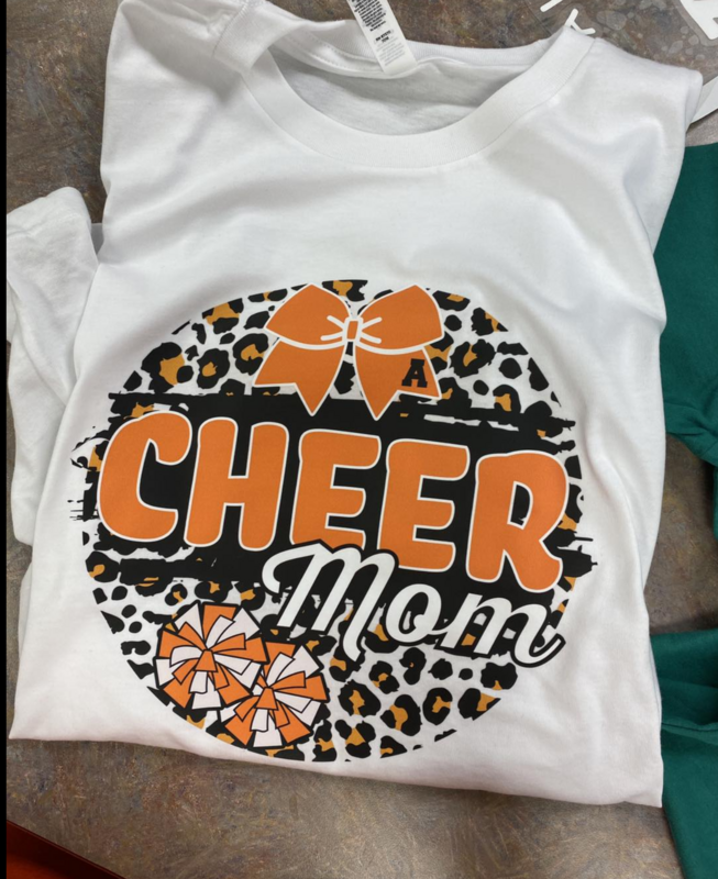 Cheer Mom - white shirt Long or Short