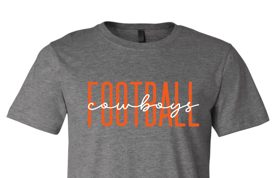 Football Tall - Script Cowboys - graphite