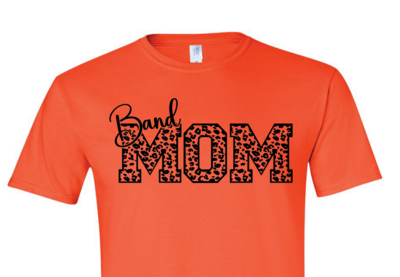 Band Mom Leopard - Gildan Orange