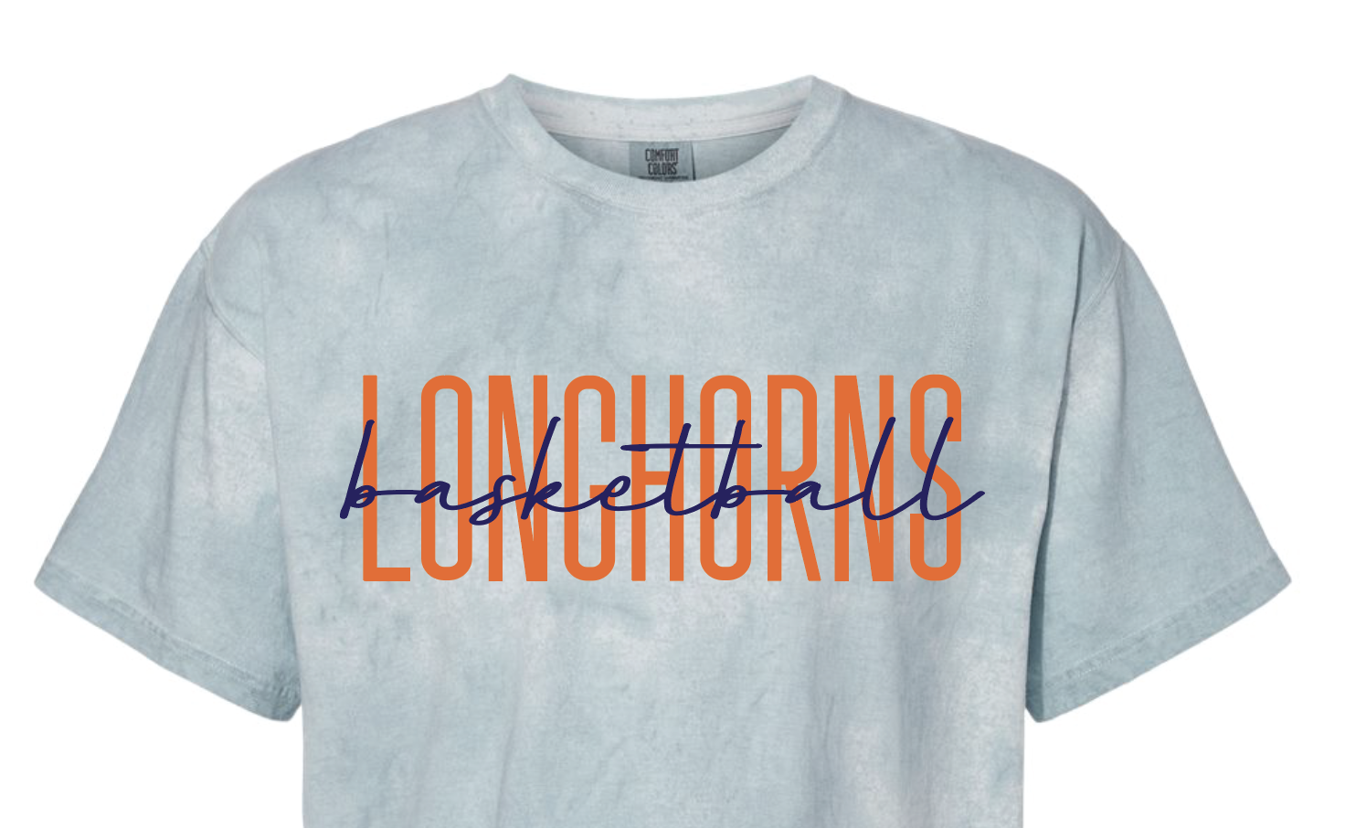 Longhorns Basketball Tall - Comfort Colors COLORBLAST - Color Ocean