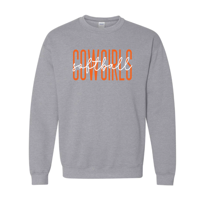 Cowgirl Softball Graphite Sweatshirt Crew